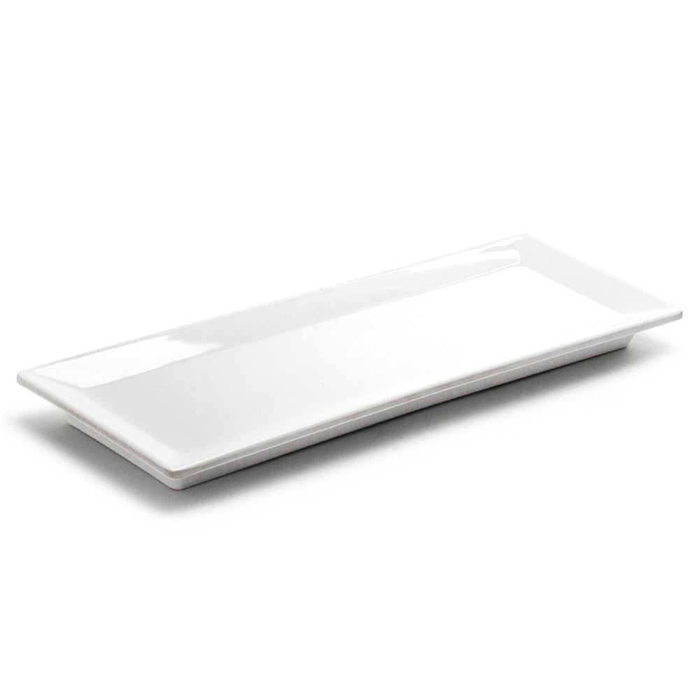 Melamine Rectangular Plate 15"X5-1/4", White