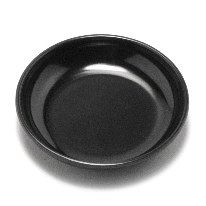 305-AB black melamine round sauce dish, authentic product view