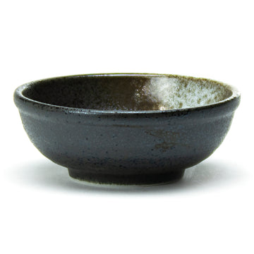 Round Porcelain Sauce Bowl 3-1/2", Black/Brown
