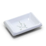 White Plum Melamine Rectangular Sauce Dish — 2½″ Wide