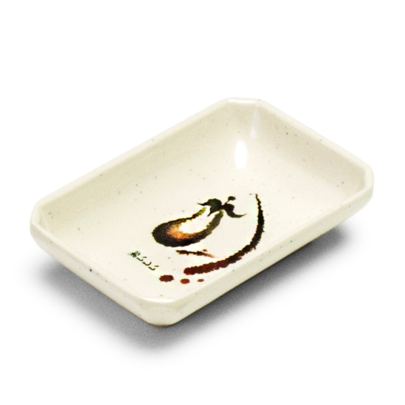 Melamine Rectangular Sauce Dish 3-5/8"x2-1/2", Eggplant