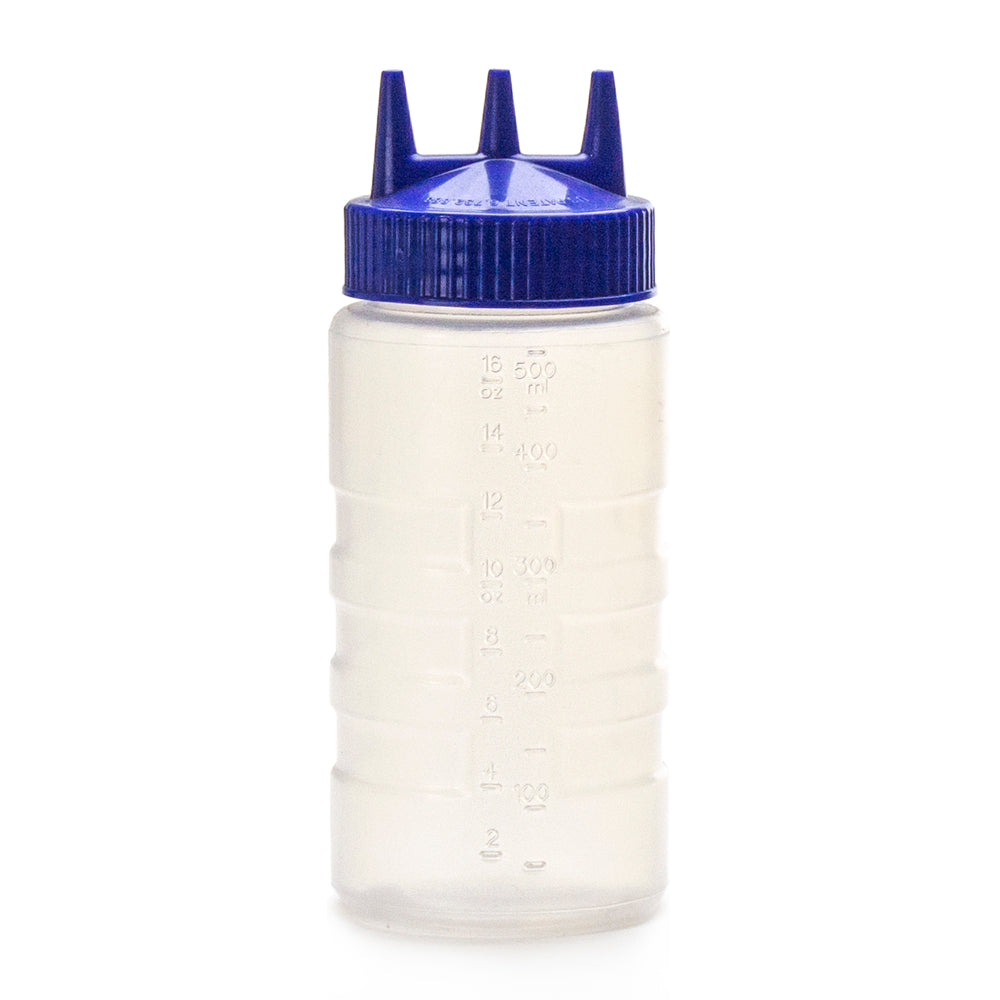 Squeeze Bottle Tri Tip Wide Mouth 16oz, Clear