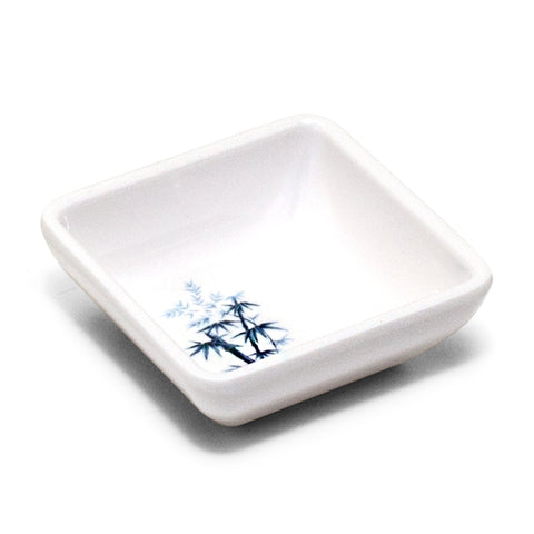 Melamine Square Sauce Dish 3", Bamboo