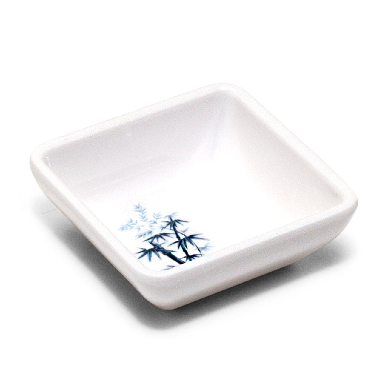 Melamine Square Sauce Dish 3", Bamboo