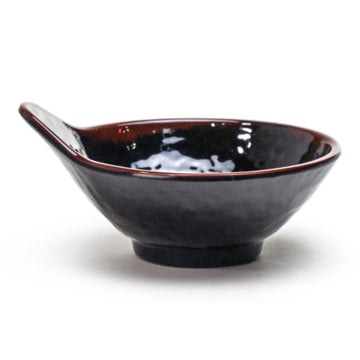 4-1/4" Melamine Round Tempura Sauce Bowl, Tenmoku