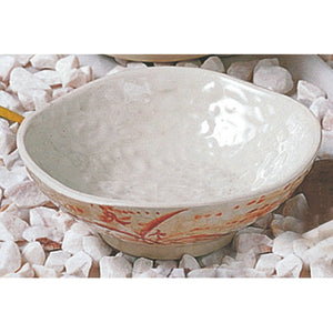 4-3/4" Melamine Wave Rice Bowl, Gold Orchid