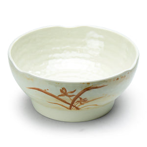 6-1/2" Melamine Round Soup Bowl, Gold Orchid