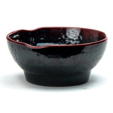 6-1/2" Melamine Wave Soup Bowl 23oz, Tenmoku
