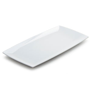13"X6-1/2" Melamine Rectangular Platter 1"Deep, White