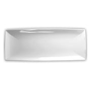 20"x8" Melamine Rectangular Plate 1-3/8"Deep, White