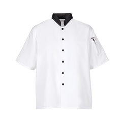 Euro Lightweight Chef Coat Shirt M/L/XL - White/Black