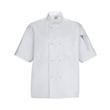 Short Sleeved Chef Shirt w Pockets, White, Medium