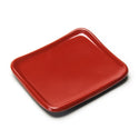 Black & Red Melamine Rounded Rectangular Plate