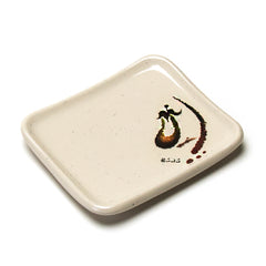 Melamine Rectangular Plate 5-1/2"x4-7/8", Eggplant