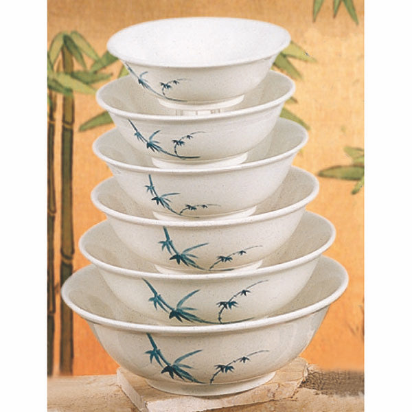9-3/4" Melamine Rimless Bowl 70oz,  Bamboo