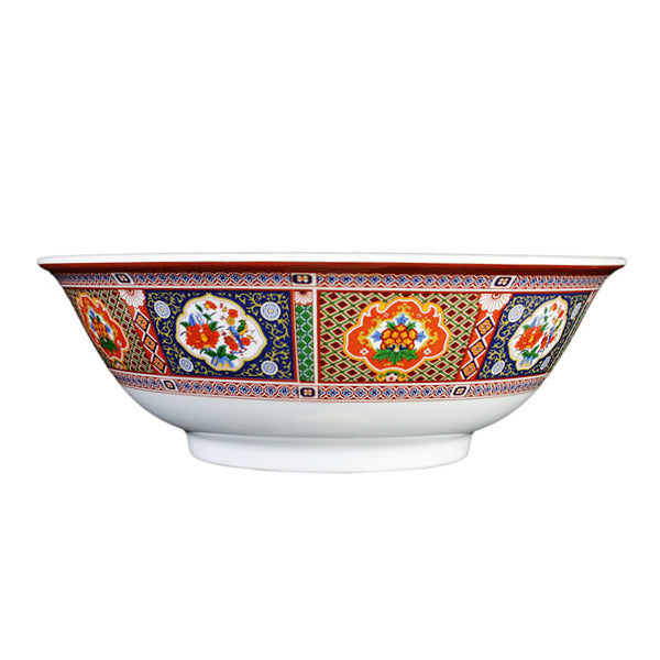 9-3/4" Melamine Rimless Bowl, Peacock 70oz