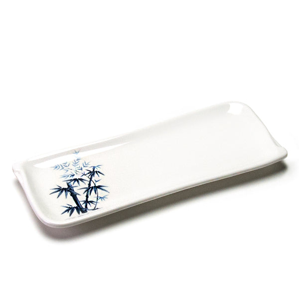 Melamine Rectangular Plate 10"x4", Bamboo