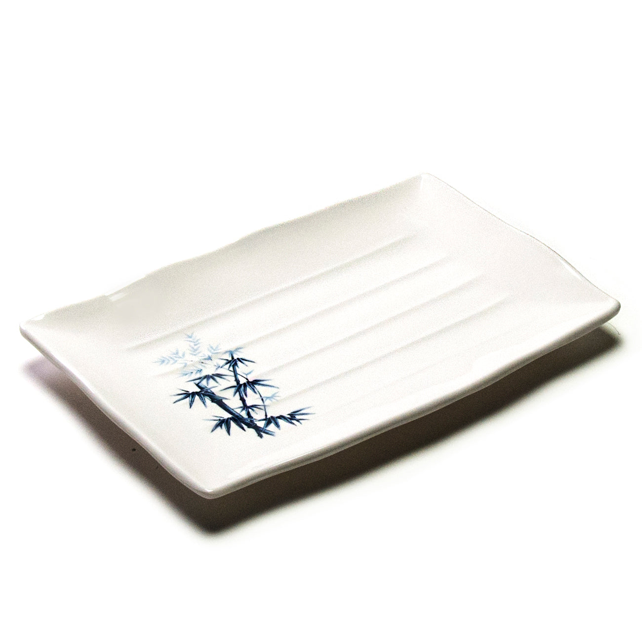 Melamine Rectangular Plate 11-3/8"x7-1/4", Bamboo