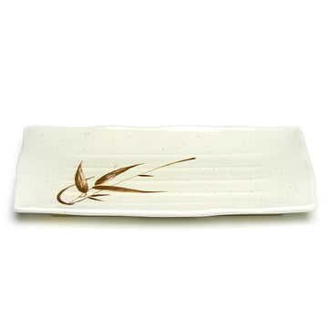 Melamine Rectangular Plate 11-3/8"x7-1/4", Autumn Grass