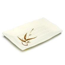 11⅜″ × 7¼″ Autumn Grass Melamine Rectangular Ridged Plate