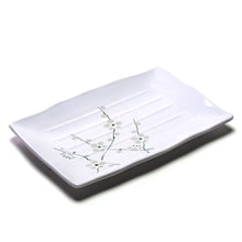 11⅜″ × 7¼″ White Plum Melamine Rectangular Plate