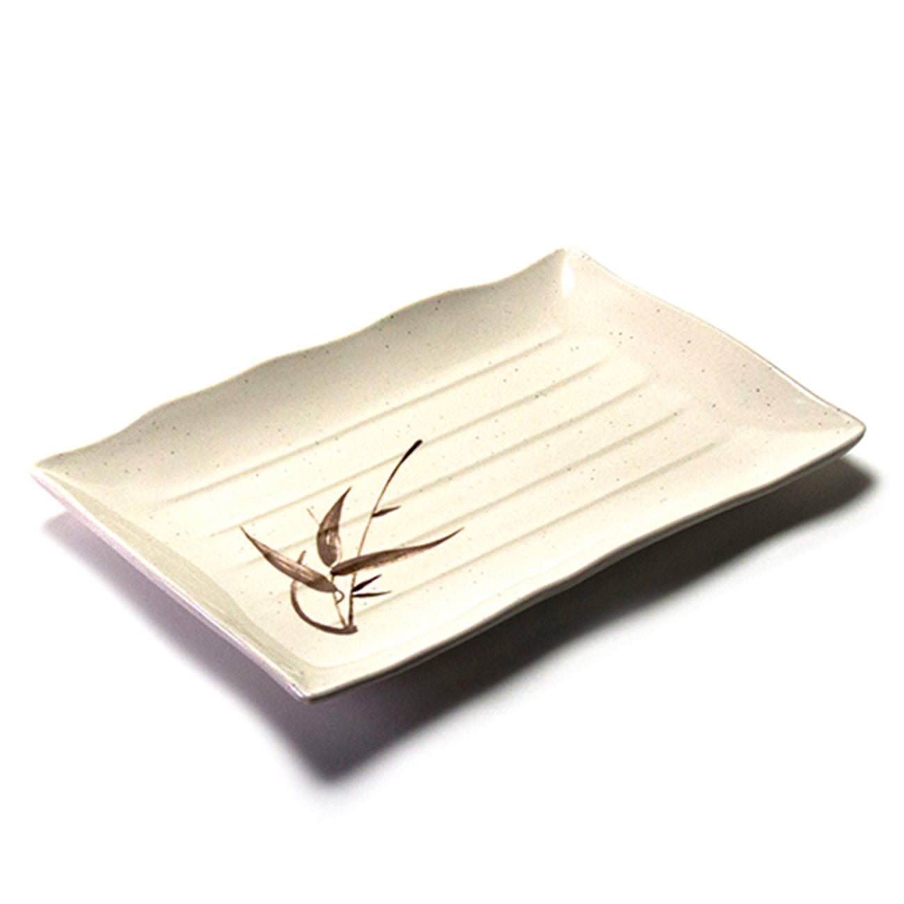 Melamine Rectangular Plate 13-1/2"x9", Autumn Grass