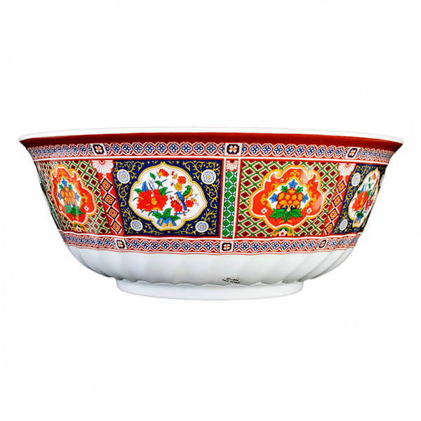 8" Melamine Swirl Bowl 45oz, Peacock