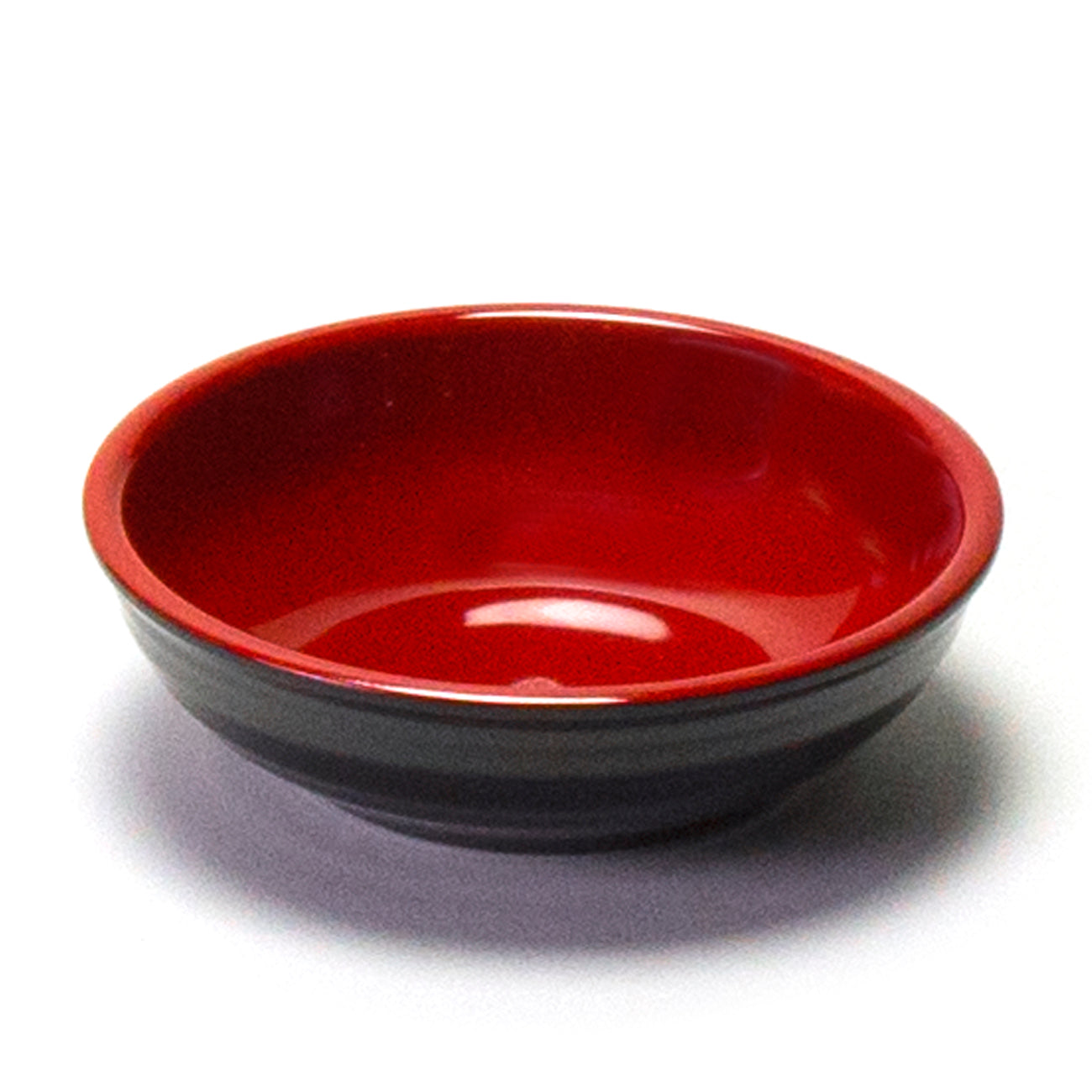 Melamine Round Sauce Dish 3", Black/Red