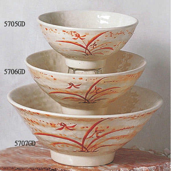6" Melamine Soup Bowl 16oz, Gold Orchid