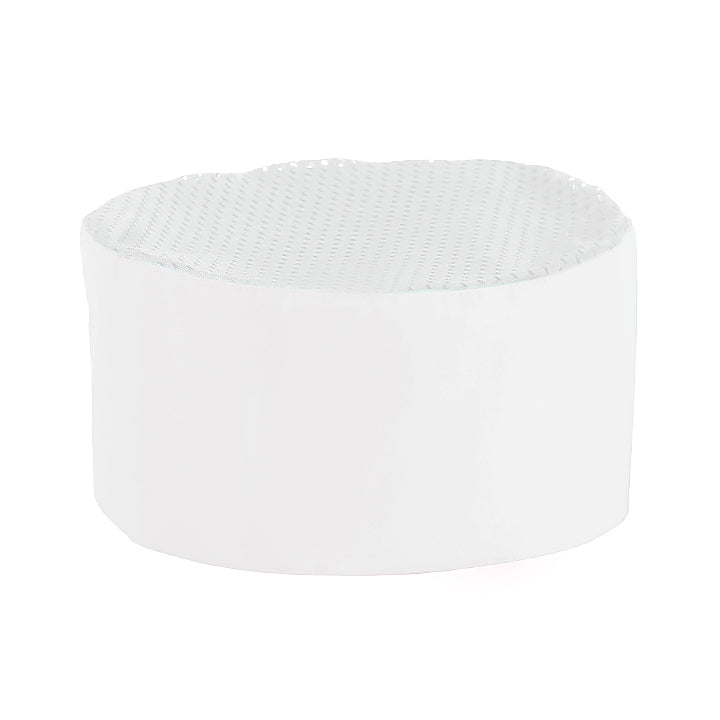 Chef Skull Cap Mesh Top, White