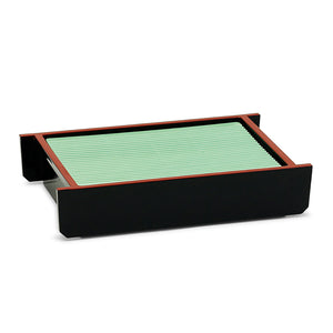 Soba Tray w/Plastic Lacquer Mat 9", Black