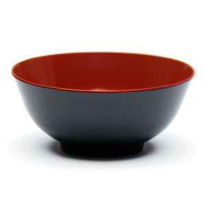 Melamine Round Bowl 7-3/4"D, Black/Red