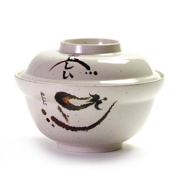 Melamine Round Udon Bowl with Cover 6