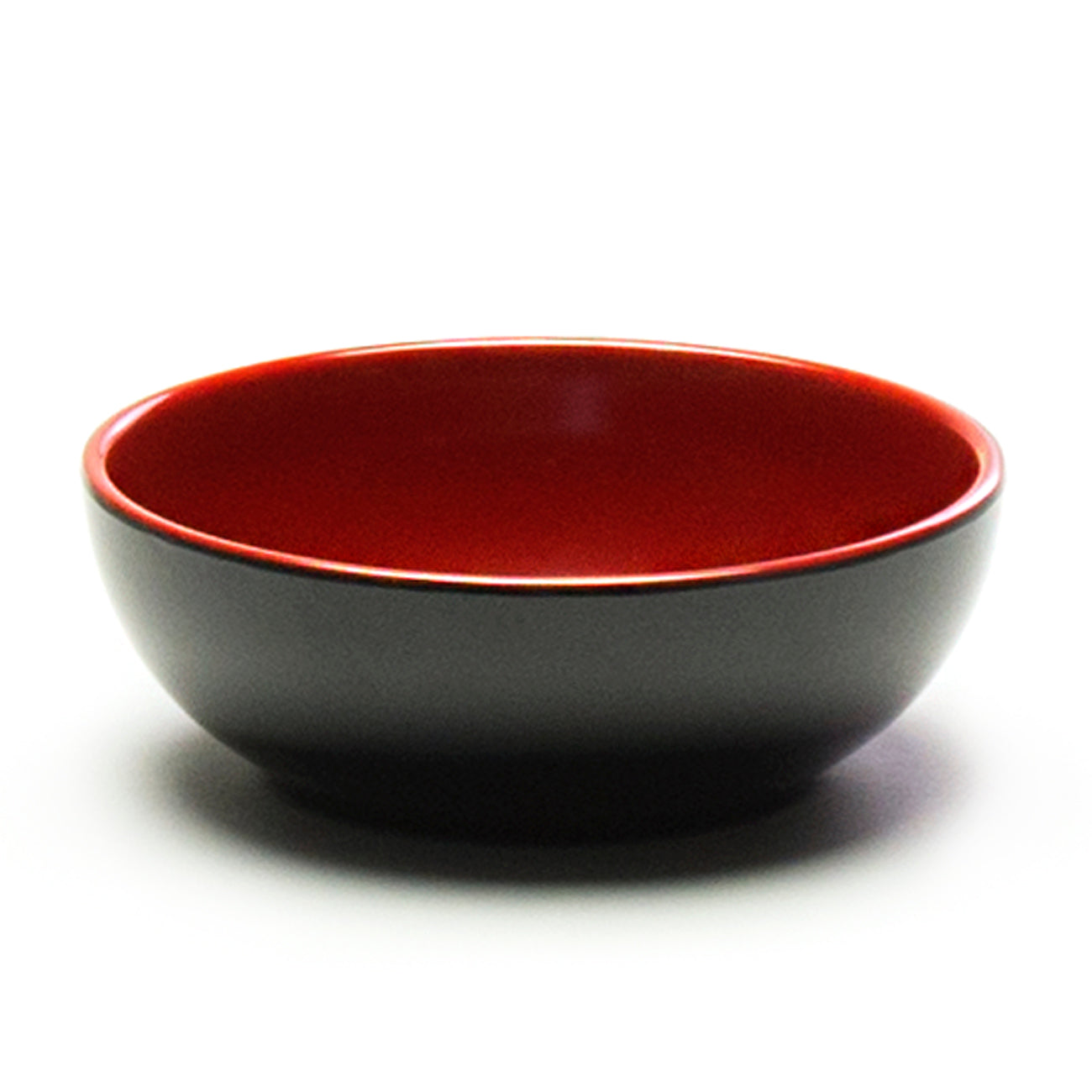 Melamine Round Bowl 4-3/4", Black/Red