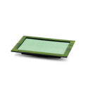 8¾" Green Lacquer Soba Tray with Removable Plastic Mat