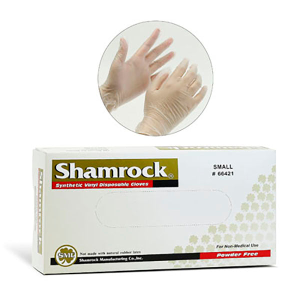 Gloves Disposable Powder Free Vinyl S.100pc , Clear