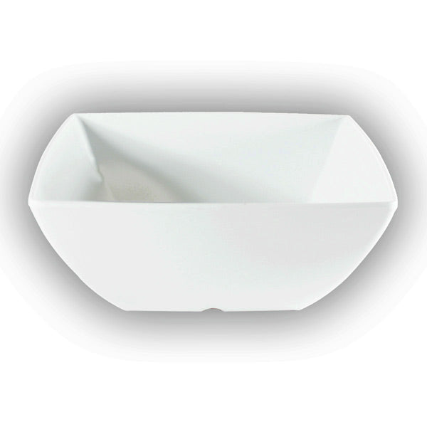 3-7/8" Melamine Square Bowl 1-4/5"Deep, White