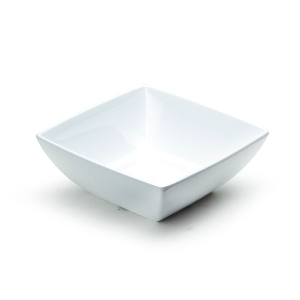 5-1/2" Melamine Square Bowl 2-1/4"Deep, White