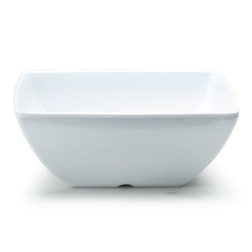 7-1/8" Melamine Square Bowl 2-3/4"Deep, White