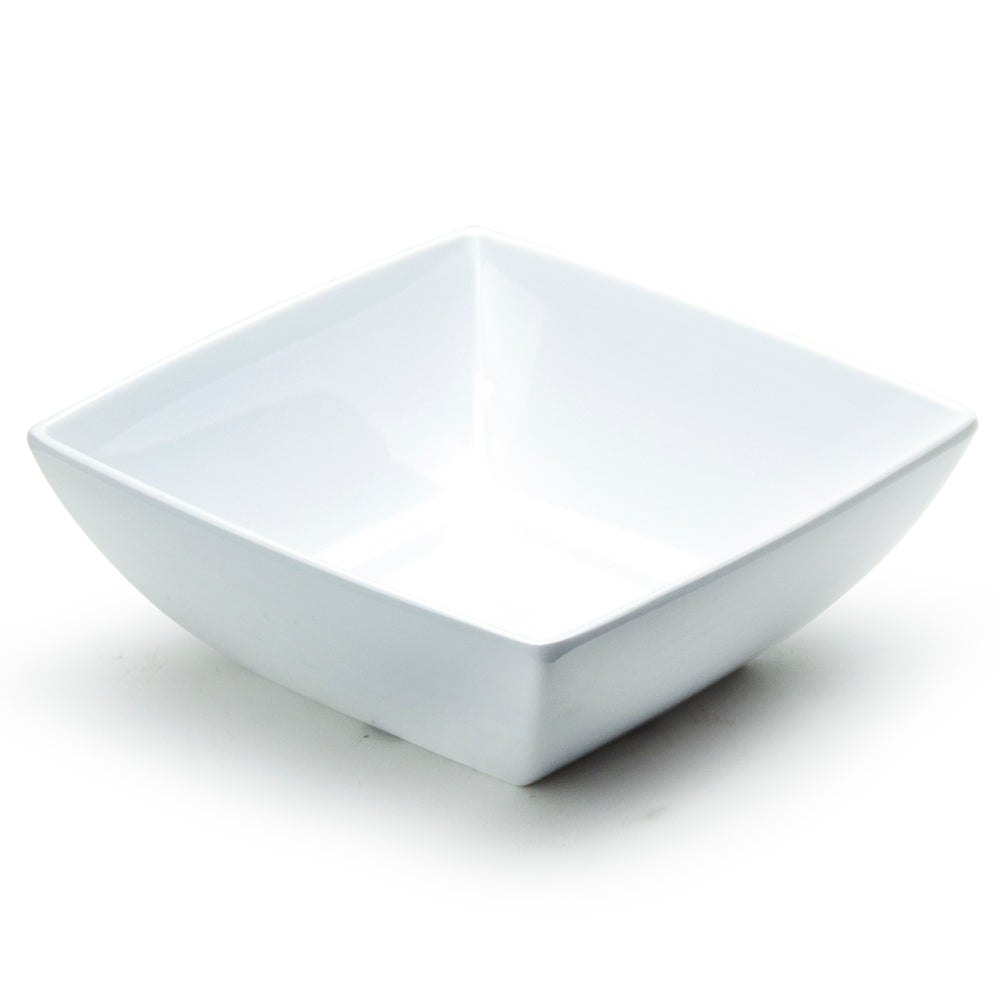 7-1/8" Melamine Square Bowl 2-3/4"Deep, White