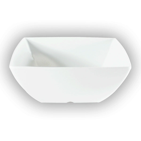 9" Melamine Square Bowl 3-5/8"Deep, White
