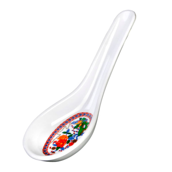 5-5/8" Melamine Won Ton Soup Spoon, Peacock