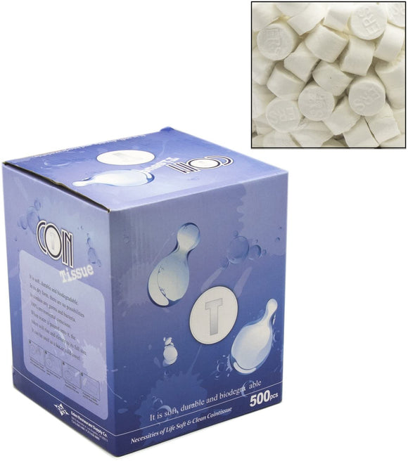 Instant Wet Towel~Coin Tissue (500pc/box)