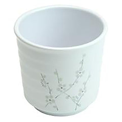 Melamine Teacup 3.5"D, White Plum