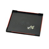 Lacquer Square Tray 8-1/4" Stackable