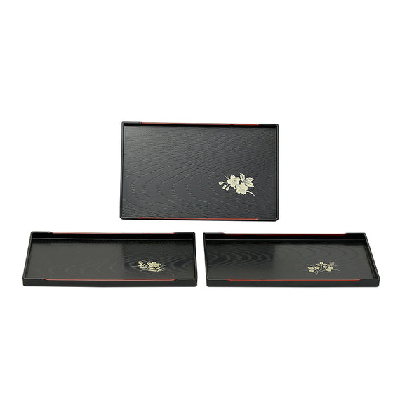 Rectangular Flower Lacquer Tray 10