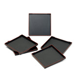 Square Stackable Lacquer Tray 5-1/4", Black