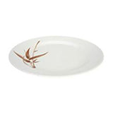 10½″ Beige & Brown Autumn Grass Melamine Round Plate