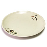 11½″ Beige Eggplant-Pattern Melamine Round Plate — Open Center