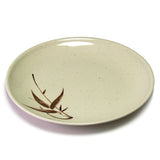 11½″ Beige & Brown Melamine Autumn Grass Round Plate